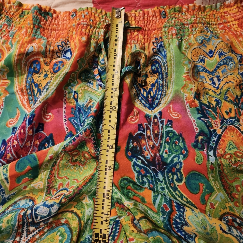 Ralph Lauren Colorful Paisley Wide-Leg Lounge Pants Size L - Picture 12 of 12